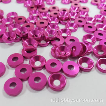 HobbyCarbon M4 Aluminium Flat Washer untuk FPV